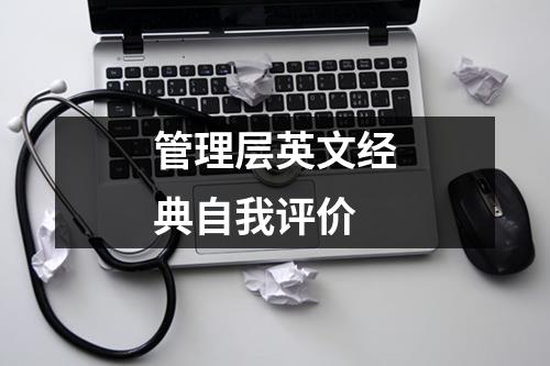 管理层英文经典自我评价