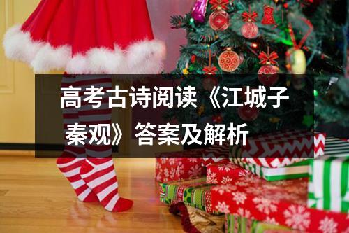高考古诗阅读《江城子 秦观》答案及解析