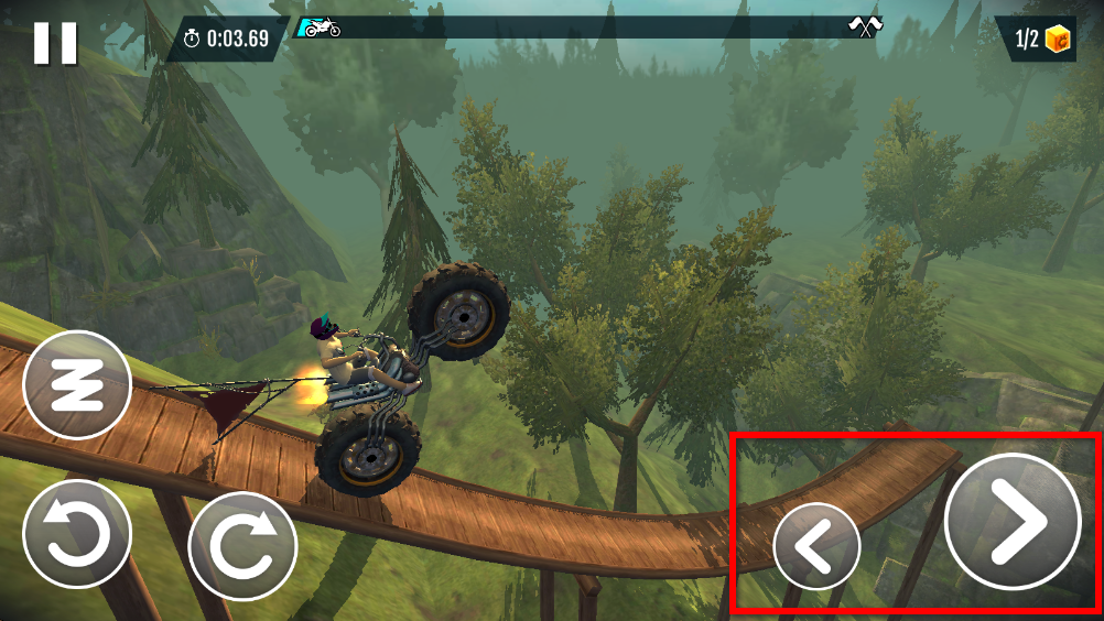 极限特技摩托车方向控制