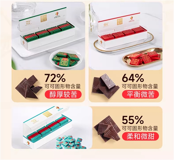 买一发三  怡浓金典黑巧克力纯可可脂礼盒装140g 13.9元