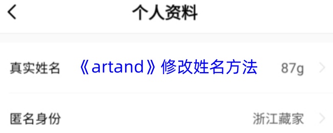 artand如何修改昵称