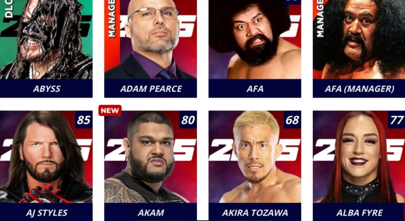 WWE2K25第一系列角色展示