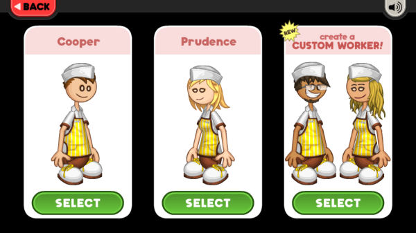 老爹煎饼店角色选择界面