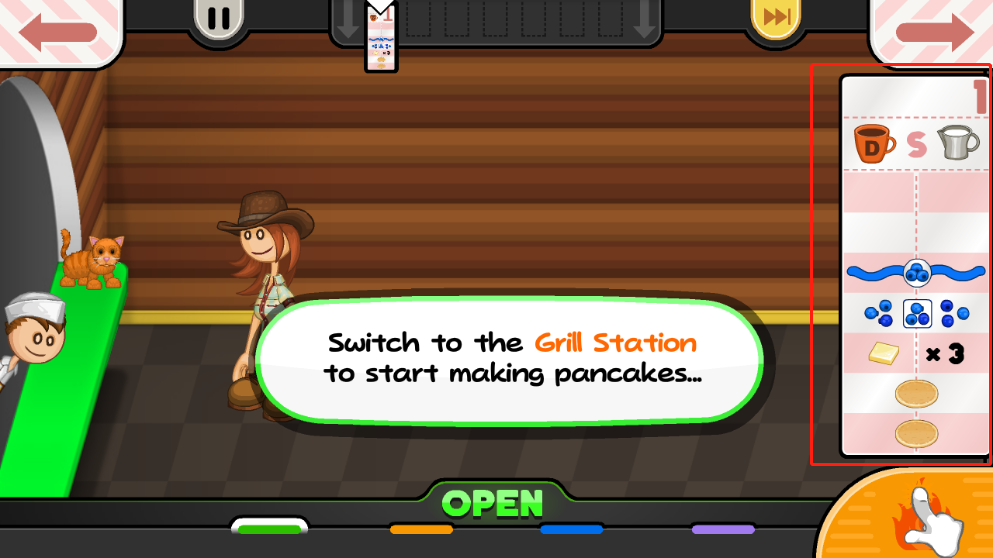 老爹煎饼店订单制作界面