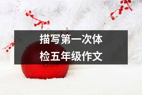 描写第一次体检五年级作文