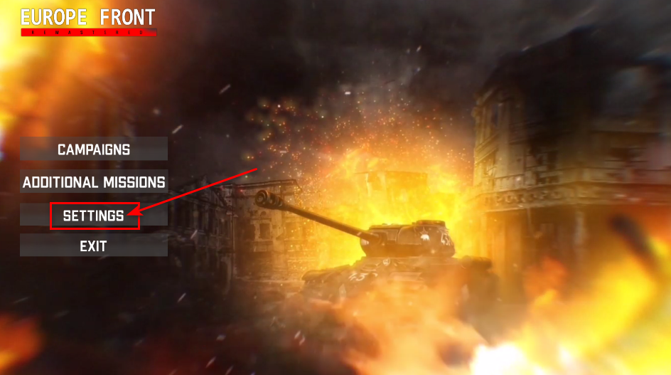 欧洲前线重制版游戏设置界面
