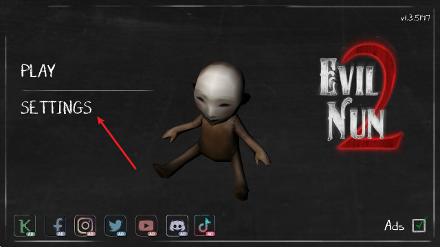 鬼修女2游戏主界面设置按钮