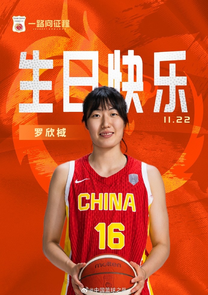 中国篮球之队祝罗欣棫生快：愿你在时间沃土中雕琢自我 欣荣如棫