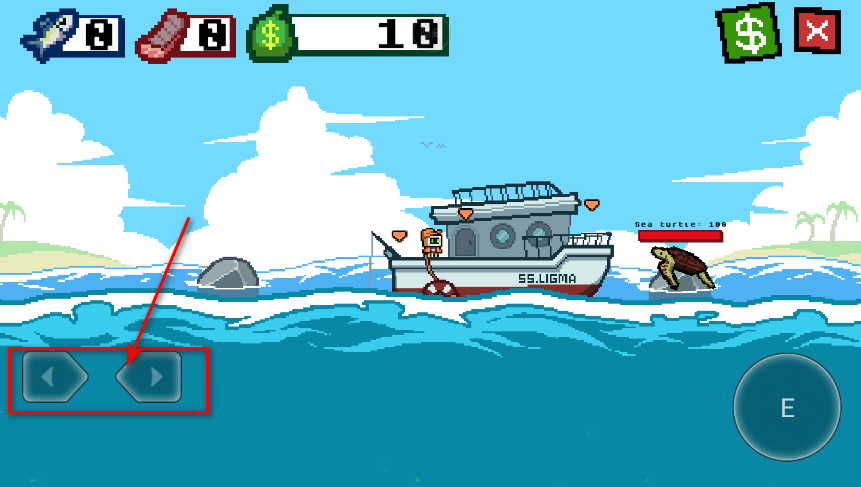 海上餐厅刮鱼鳞角色控制界面