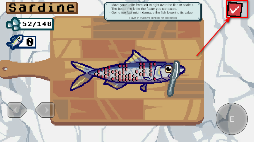 海上餐厅刮鱼鳞完成料理界面