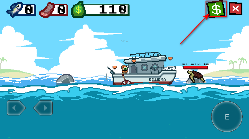 海上餐厅刮鱼鳞货币界面