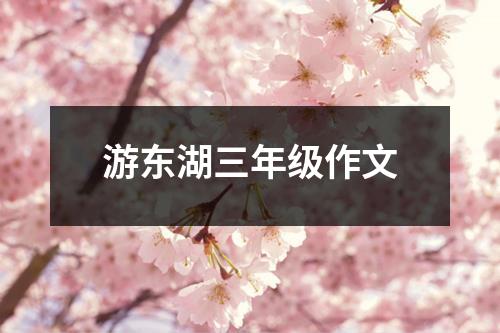 游东湖三年级作文