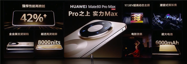 首发鸿蒙6、第二代红枫!华为Mate 80/Pro/Pro Max发布:4699元起