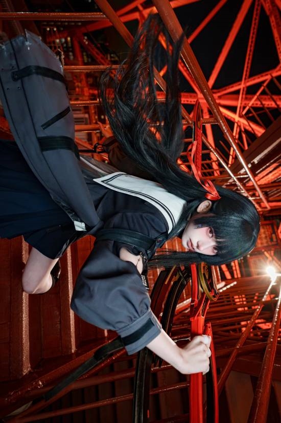 日本美少女COS《鸣潮》千咲！谁家JK走出游戏了