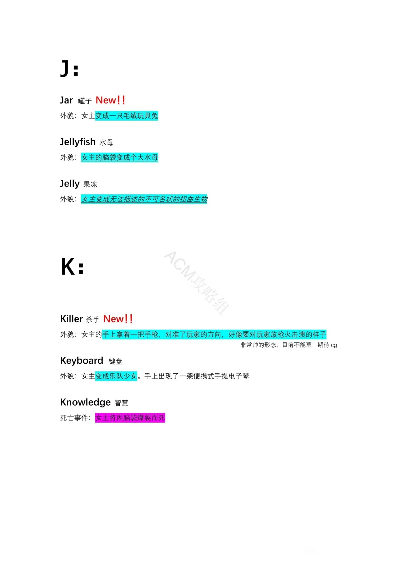 异常咖啡机2单词大全