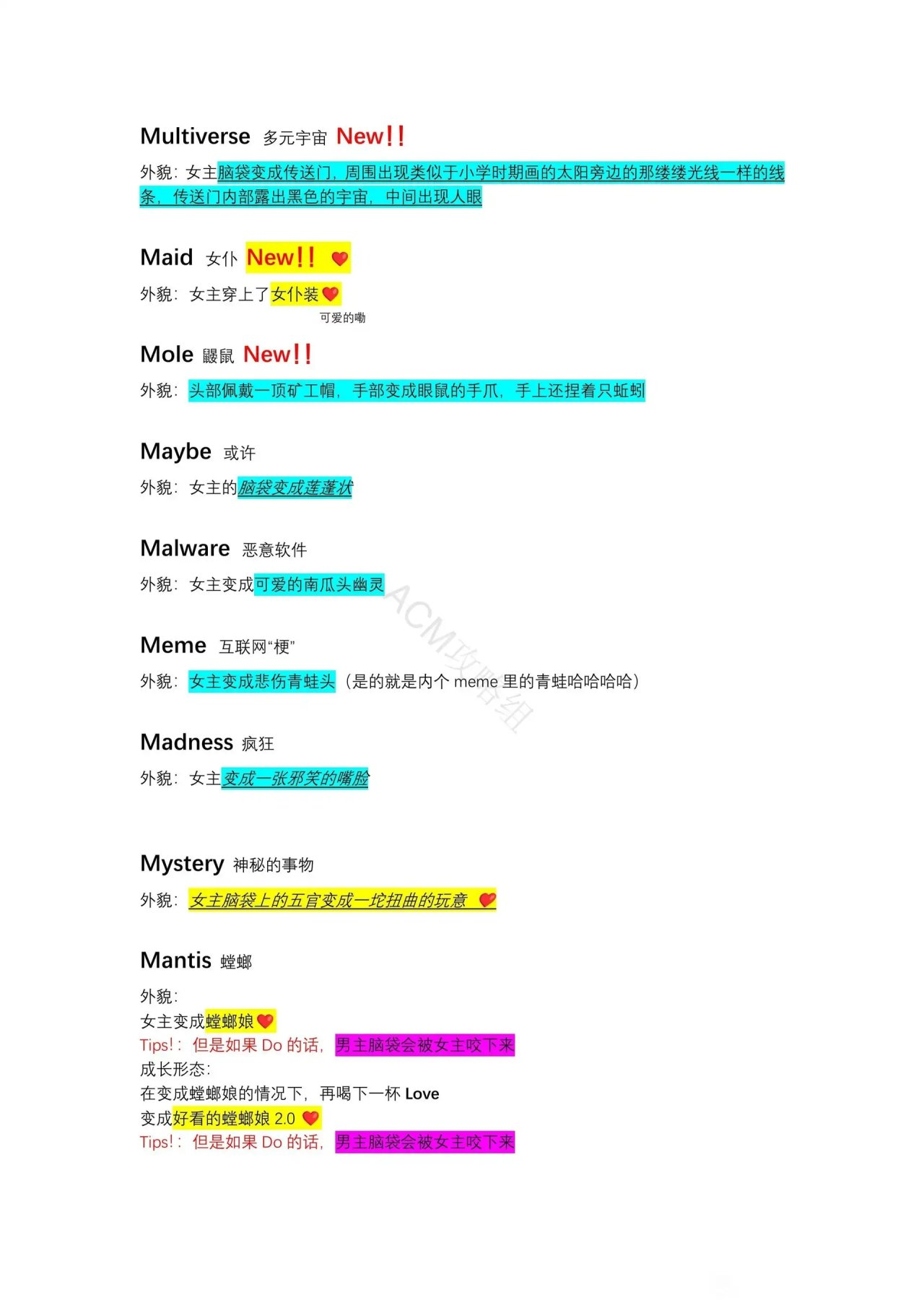 异常咖啡机2单词大全