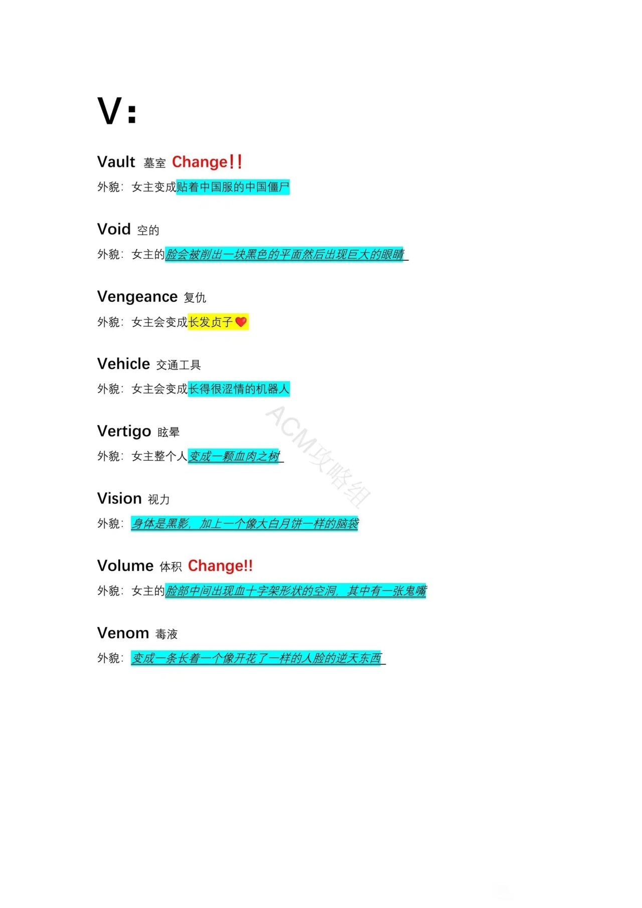 异常咖啡机2单词大全