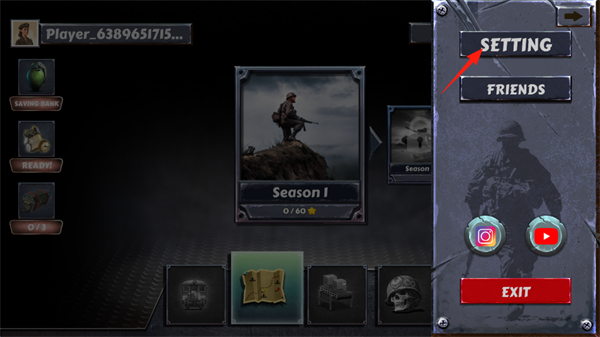 战斗策略塔防游戏设置界面