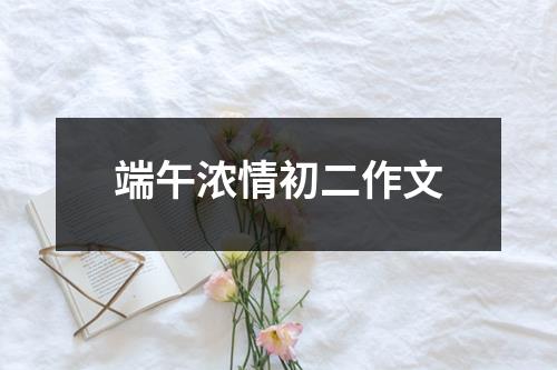 端午浓情初二作文