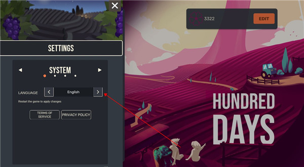 酿造物语语言选择界面