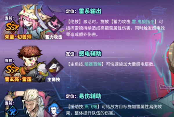 镇魂街天生为王雷队最强阵容搭配攻略