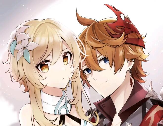 原神荧和公子cp图