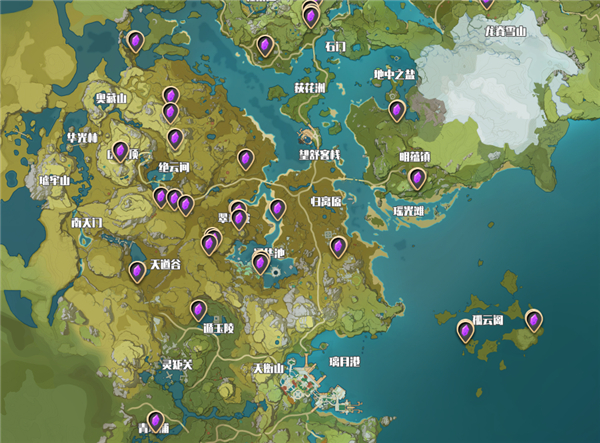 原神电气水晶采集位置一览