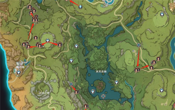 原神3.3红绸最佳采集路线一览