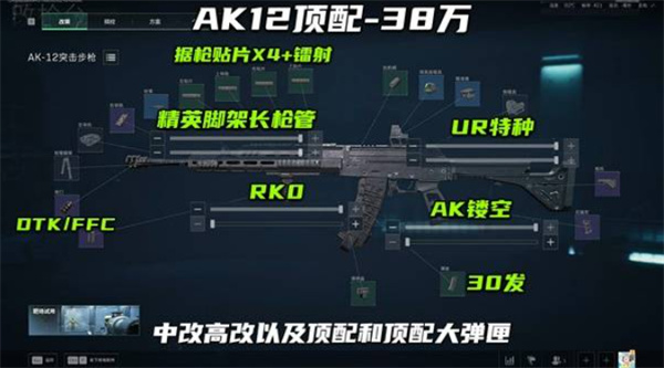 三角洲行动S7赛季AK12无后座改枪方案一览