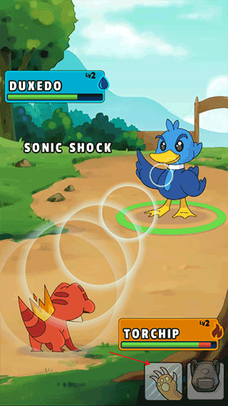 口袋妖怪世界战斗技能界面