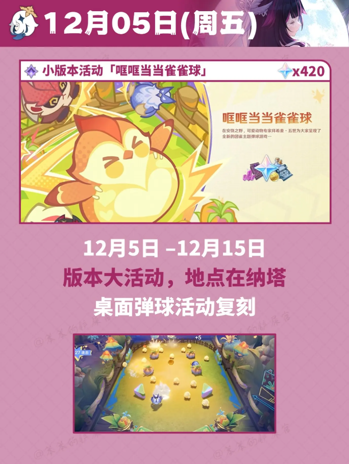 原神12月活动日历一览