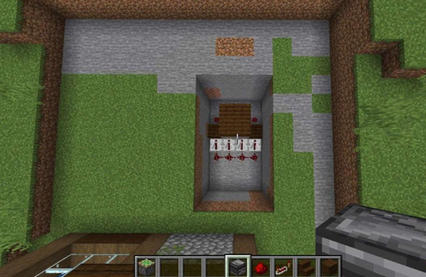 我的世界地板机关木板铺设效果图