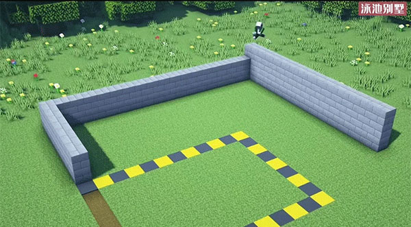我的世界别墅地基搭建示意图