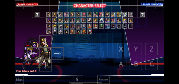 mugenjojo别天止水改角色选择界面