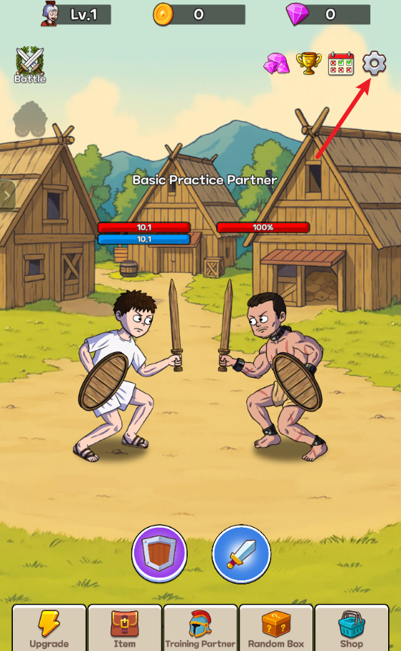 角斗士传奇游戏设置界面