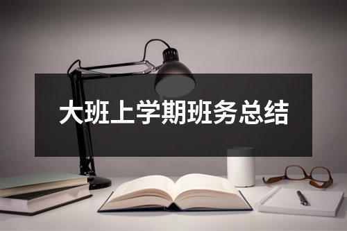 大班上学期班务总结