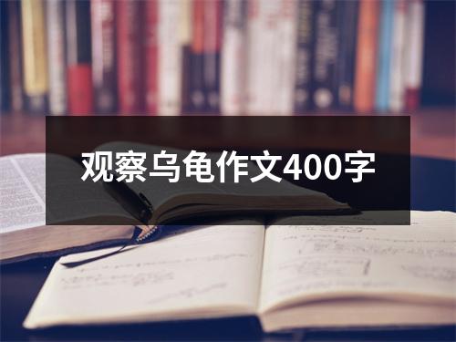 观察乌龟作文400字