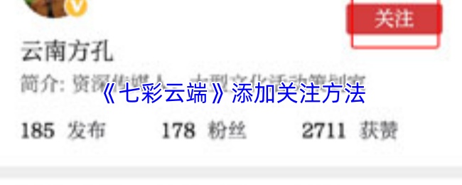 七彩云端怎么关注