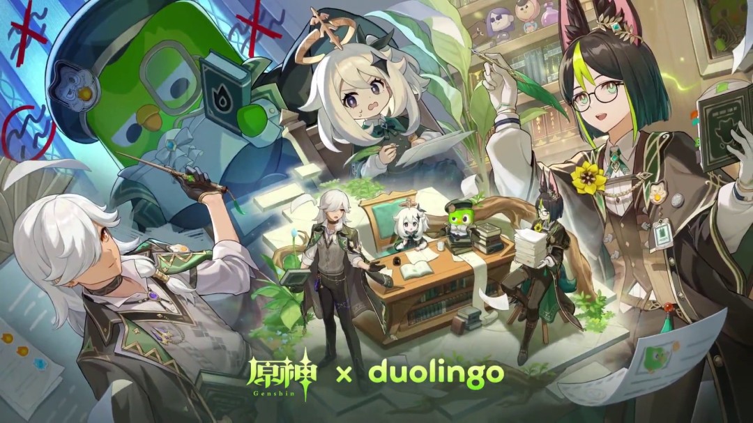 “派蒙，好好上课！”《原神》×多邻国联动PV公开