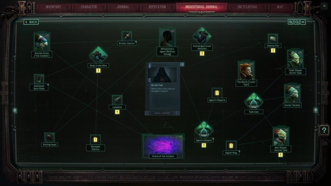 《战锤40K：黑暗异端》全新截图 侦探系统展示