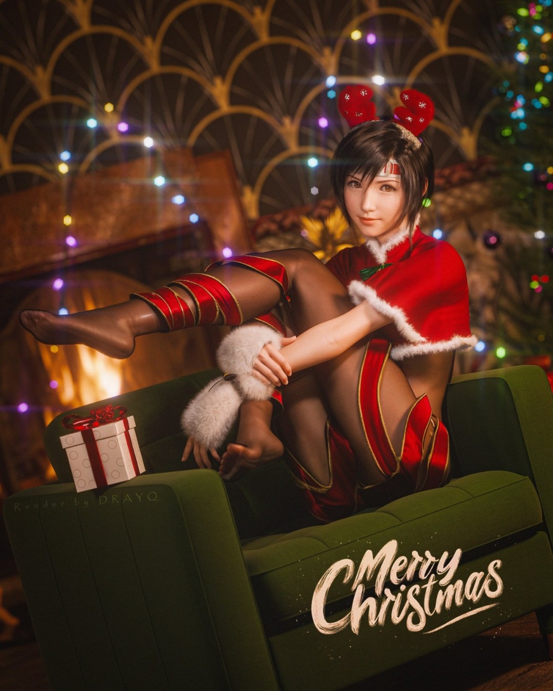 3D大神分享《最终幻想7：重制版》尤菲新图 小麋鹿超可爱