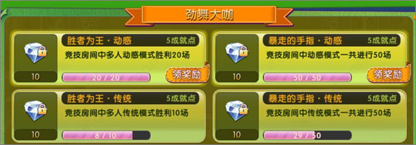 劲舞时代成就分类