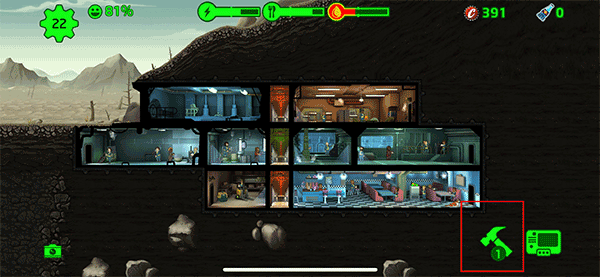 辐射避难所建造按钮位置