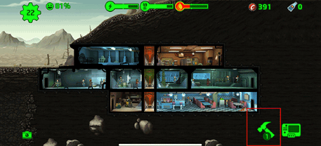 辐射避难所建造按钮位置