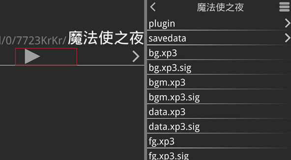 魔法使之夜游戏继续界面