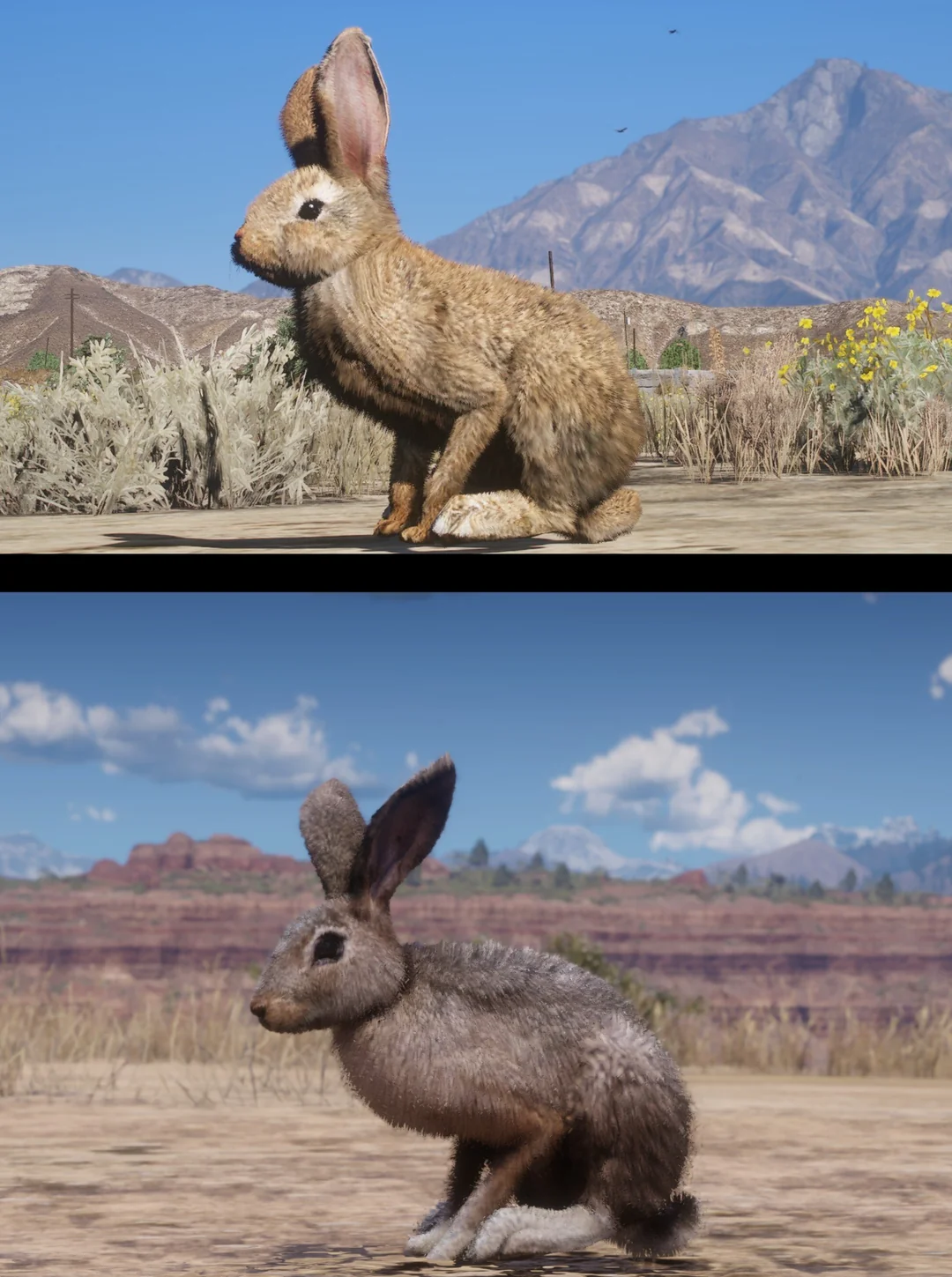 太抽象！玩家对比《GTA5》与《荒野大镖客2》动物建模