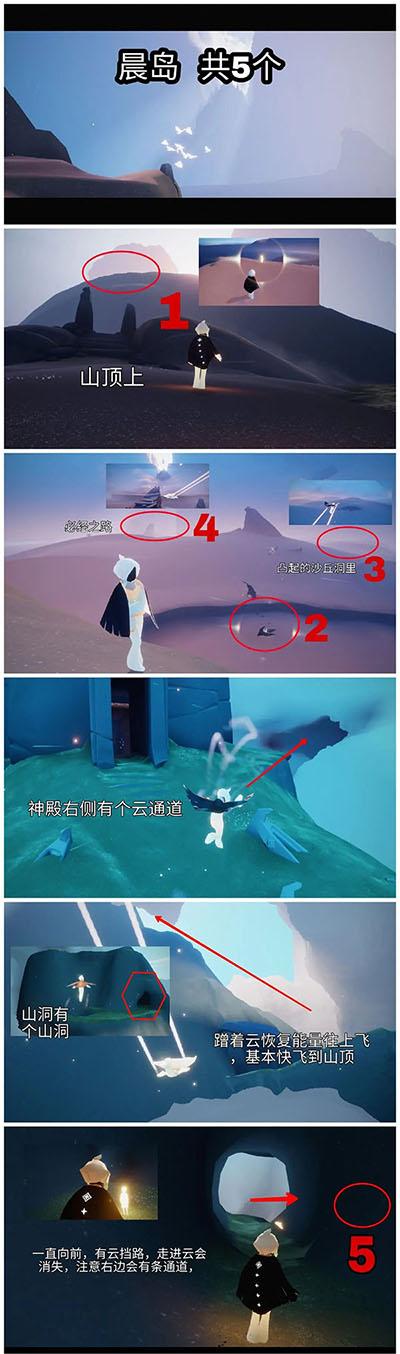 光遇晨岛小金人分布图