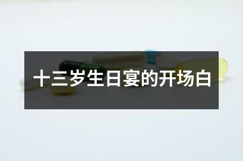 十三岁生日宴的开场白