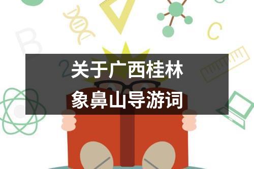 关于广西桂林象鼻山导游词