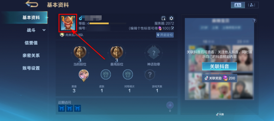 决胜巅峰基本资料界面